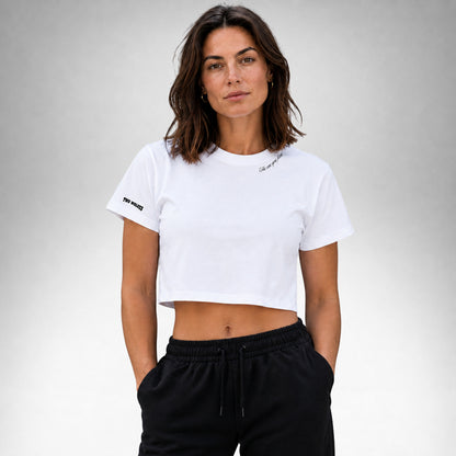 T-Shirt Crop Womens TOYF - White/Black
